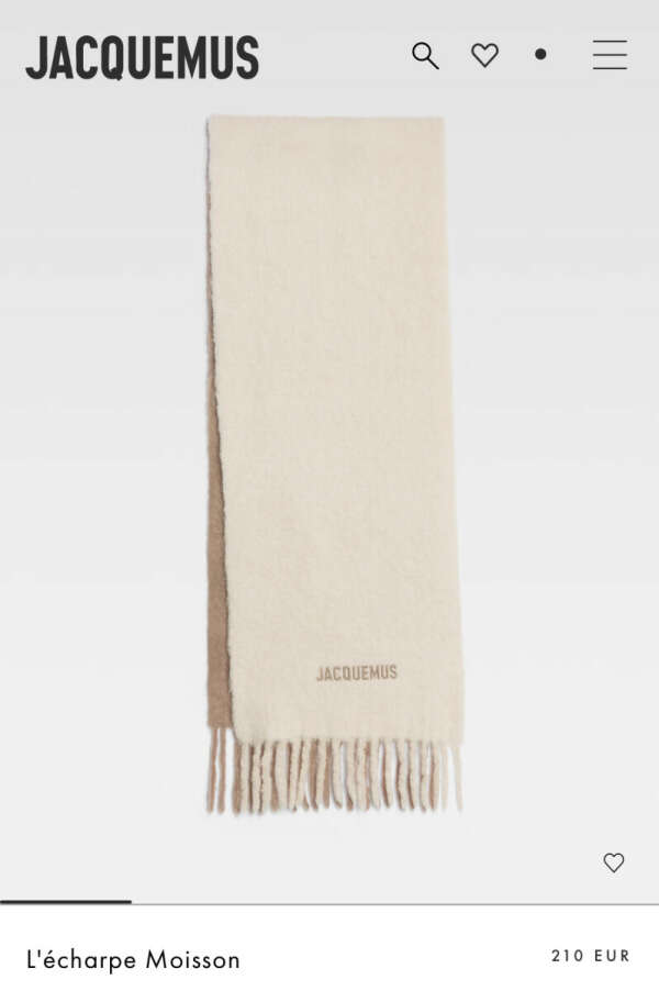 jacquemus - long hand-dyed alpaca wool scarf
