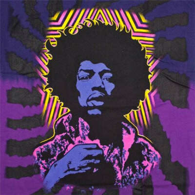 Jimi Hendrix Psychedelic Purple Tie Dyed t-shirt