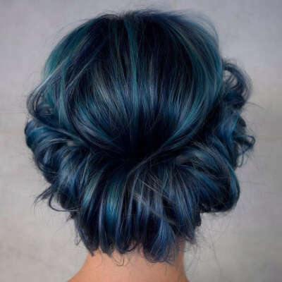 Blue hair.