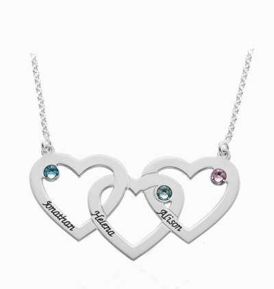 Heart Necklace Silver S925 Platinum Plated