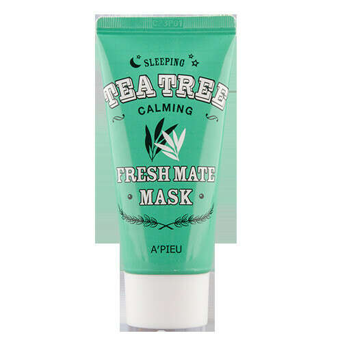 Купить Ночная маска для лица `A`PIEU` FRESH MATE MASK успокаивающая с маслом чайного дерева 50 мл в интернет-магазине «Подружка»