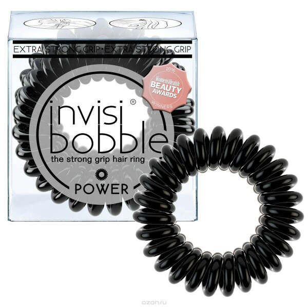 Invisibobble Резинка-браслет для волос Power True Black, 3 шт