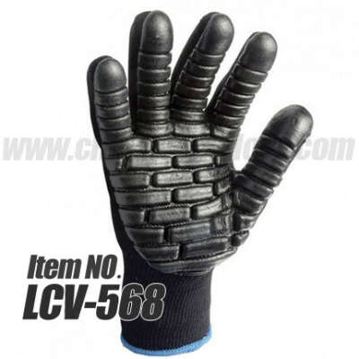 Cotton Black Foam Latex Impact Resistant Gloves | Anti-Vibration Impact Resistant Gloves