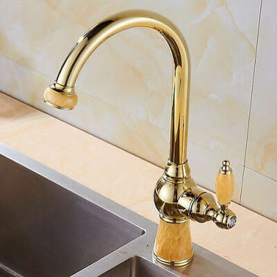 Contemporary Electroplated Polished Brass Standard Spout Kitchen Faucet– FaucetSuperDeal.com