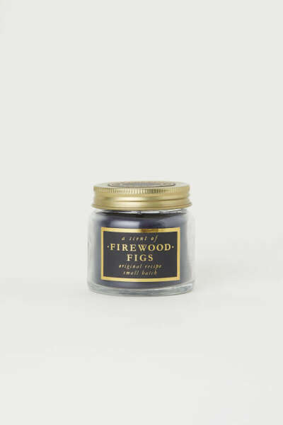 Ароматическая свеча в стекле Черный/Firewood Figs