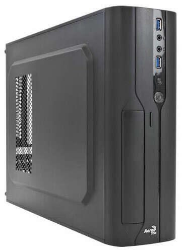 Корпус mATX AEROCOOL CS-101, Desktop, 400Вт, черный
