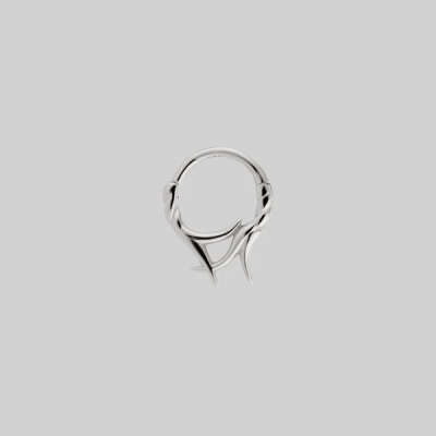 ABANDON. Intertwined Roots Septum Clicker Ring - Silver