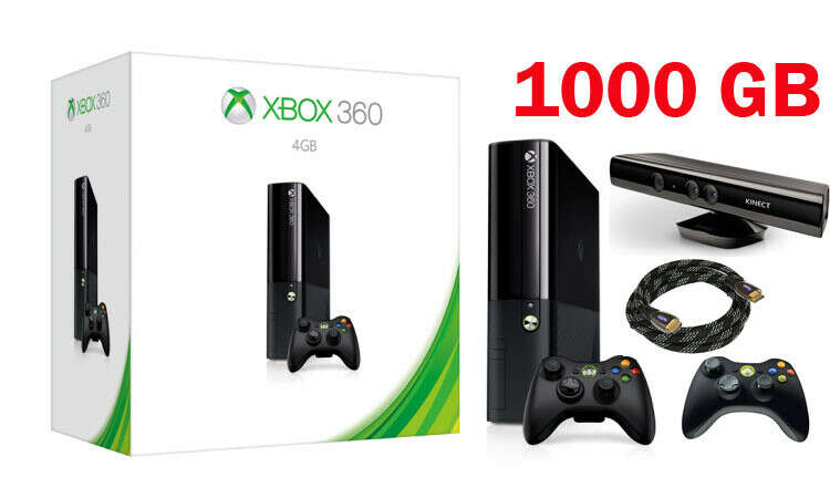 Xbox 360 Slim E 1000 GB Freeboot+LT+100 Игр+Kinect+Геймпад+HDMI : @r2yhk6  Вика Лайфурак wish