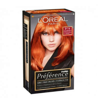 "Краска для волос L&#039;Oreal Paris Краска для волос "Preference Feria", оттенок, P78 Паприка, 270 мл"