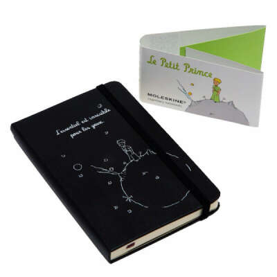 Записная книжка Moleskine Le Petit Prince (нелинованная), Pocket (9х14см), черный