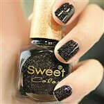 (SWEET COLOR) 12ml Black Nail Polish