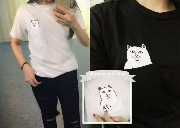 футболка с котиком