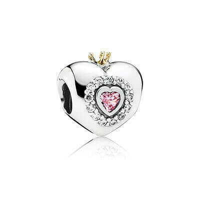 PANDORA | Princess heart, pink cz