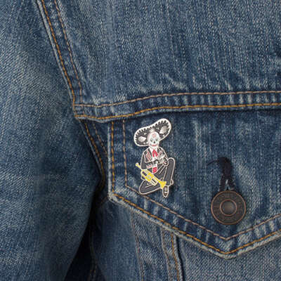 Skull Mariachi Pin