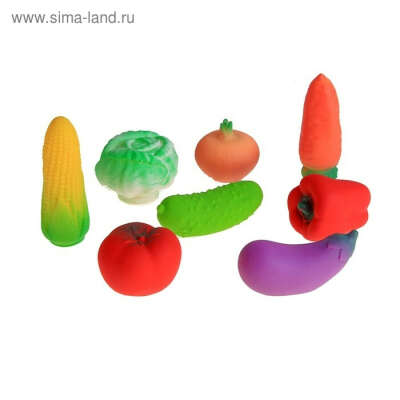 Набор резиновых игрушек "Овощи", фирма Огонек