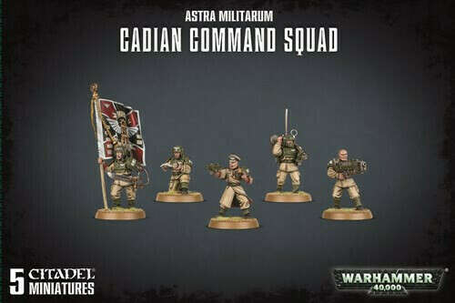 Купить Cadian Command Squad Warhammer 40000 цена 2 880 руб. в интернет-магазине “Лавка Орка”