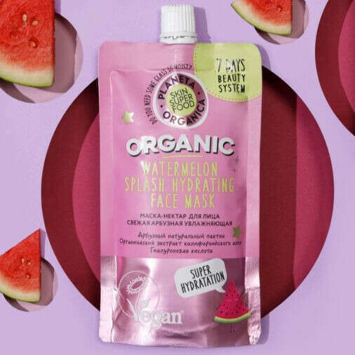 Маска-нектар для лица Свежая арбузная увлажняющая, Skin Super Food от Planeta Organica