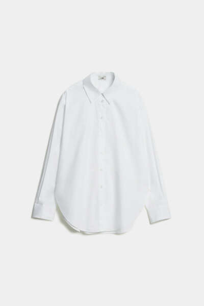 Базовая белая рубашка, размер 44 (наверное)