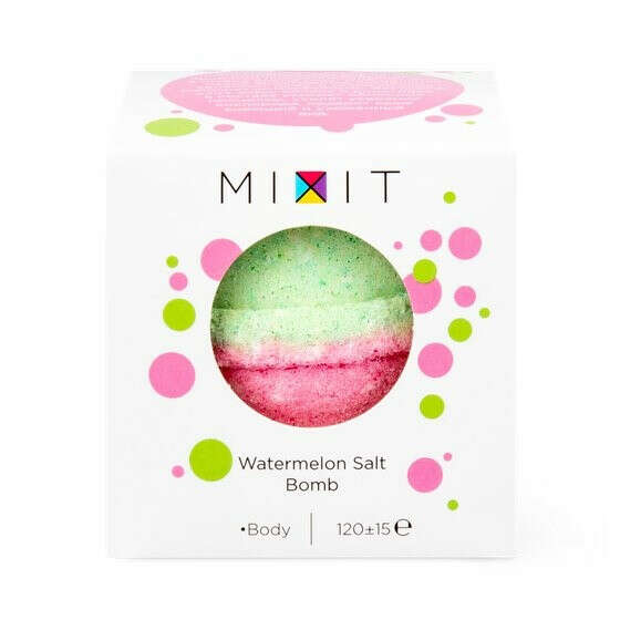 Бурлящий шар для ванны Watermelon Salt Bomb от MIXIT