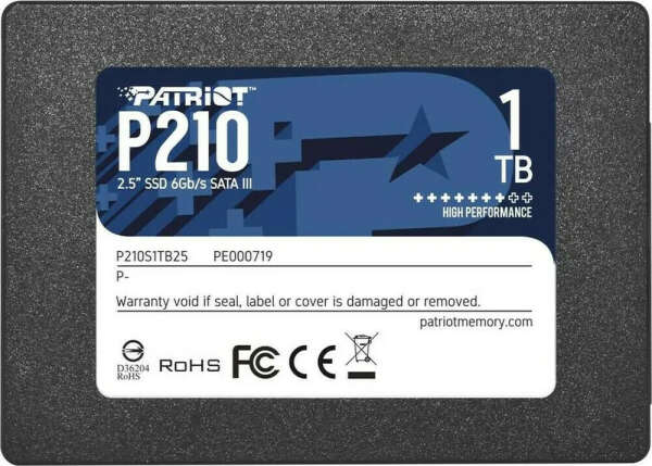 SSD 1 ТБ 2.5" SATA3  Patriot Memory P210 2