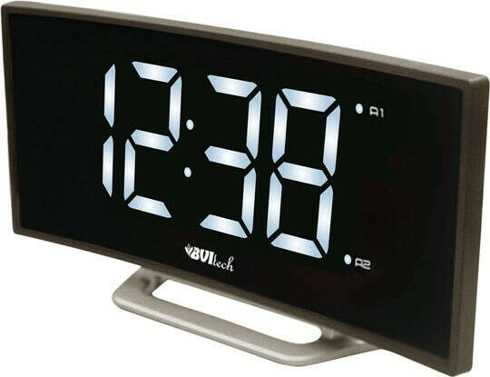 Электронные часы с крупным светящимся циферблатом