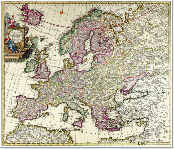Современную карту Европы