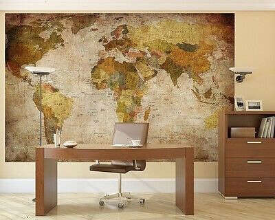 very large world map poster