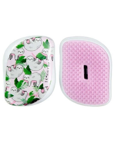 Tangle Teezer Расческа Compact Styler Skinny Dip So Slow Sloths, белый