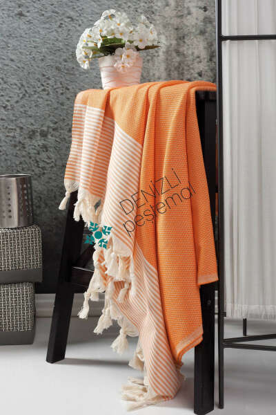 Honeycomb Stripe Peshtemals |  Turkish Beach Towel