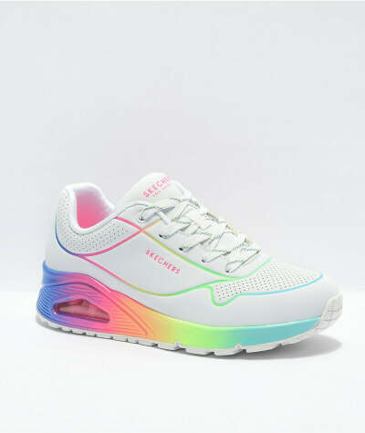 Skechers Uno Pop Sun White & Rainbow Shoes   9.5 т_______т