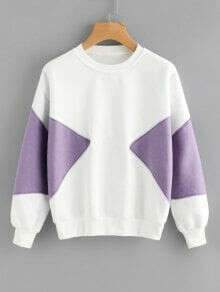 Piped Two Tone Sweatshirt