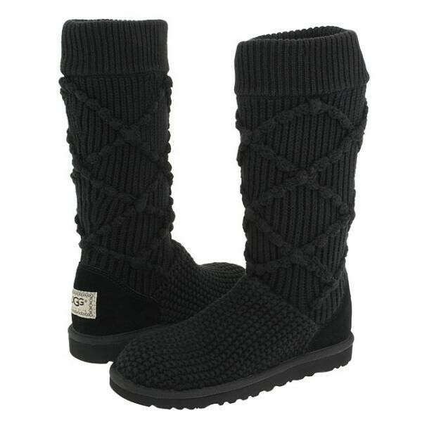 UGG Classic Argyle Knit Black