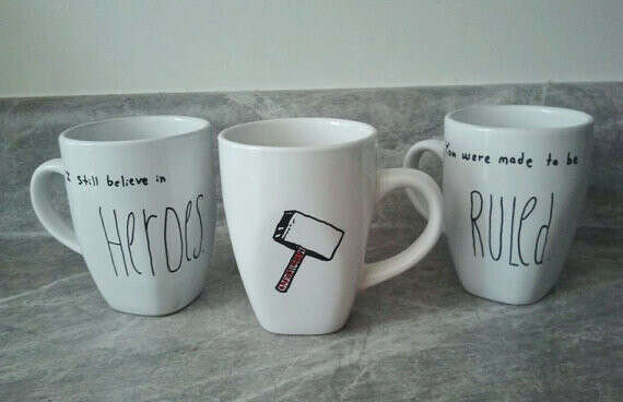 Marvel Avengers Mug (with quote) - Hand-painted coffee or tea mug
