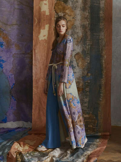 Платье-халат из дикого шелка/Wild Silk Robe купить в интернет-магазине
