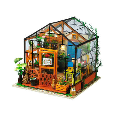 Интерьер в миниатюре "Robotime" "Цветочный домик" 19.5 x 17.5 x 17.5 см DG104 1/43 купить за , ₽ в интернет-магазине Леонардо