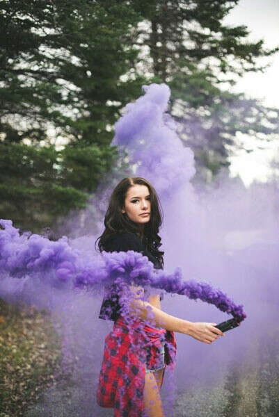 Цветной дым для фотосессии (фиолетовый)
