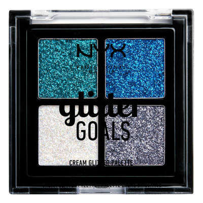 ПАЛЕТКА КРЕМОВЫХ ГЛИТТЕРОВ GLITTER GOALS CREAM QUAD PALETTE - GLACIER 01