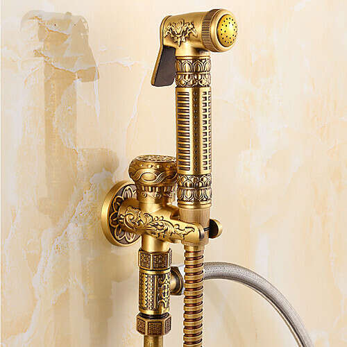 Antique Shower Only Brass Handshower  Included Ceramic Valve Brass Shower Faucet – FaucetSuperDeal.com