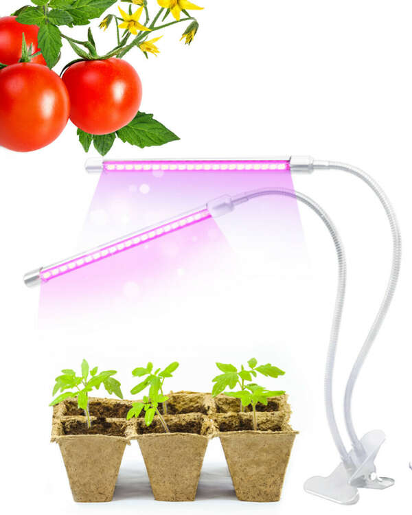 Светильник для растений светодиодный с таймером, на прищепке/ Лампа для растений/ Фитолампа
