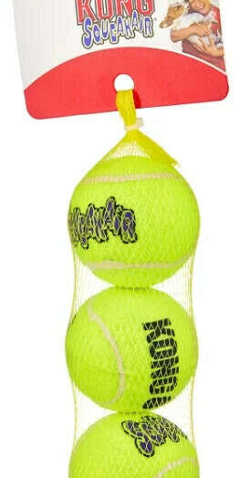 Набор игрушек для собак KONG Air теннисный средний, 3 шт (AST2E), желтый