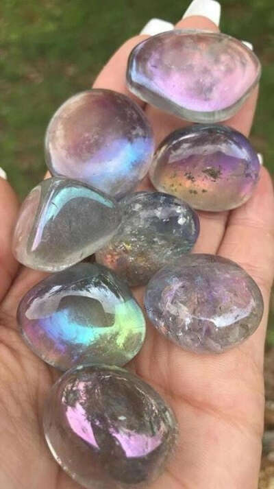 ETHEREAL AURA QUARTZ POLISHED TUMBLED GEMSTONE