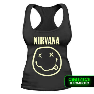 Женская футболка Nirvana logo glow