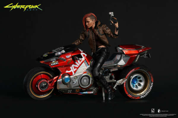 Фигурка Cyberpunk 2077: V Female + Sportbike Yaiba Kusanagi CT3-H