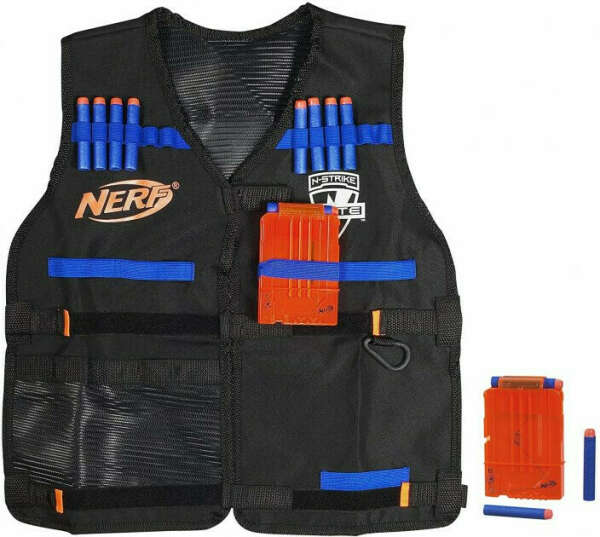 Жилет агента оригинал Нерф с магазинами и стрелами Nerf Tactical Vest N-Strike Elite Series A0250