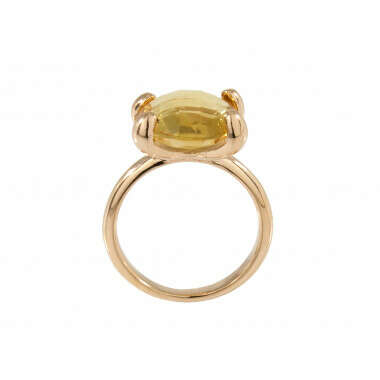 Cocktail ring with briolette citrine