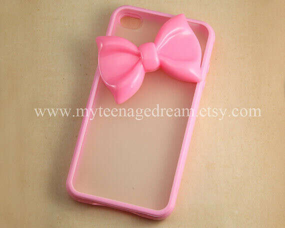 IPhone 4 case - pink bow