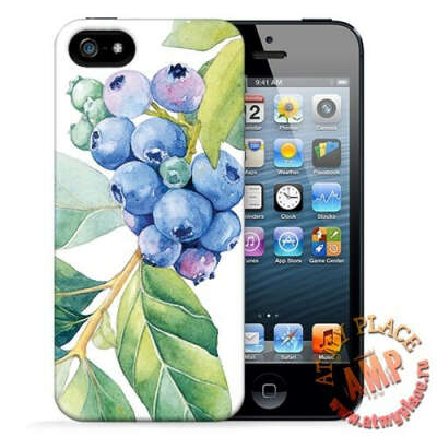 Чехол для iPhone 5/5s Water-colour Blueberry