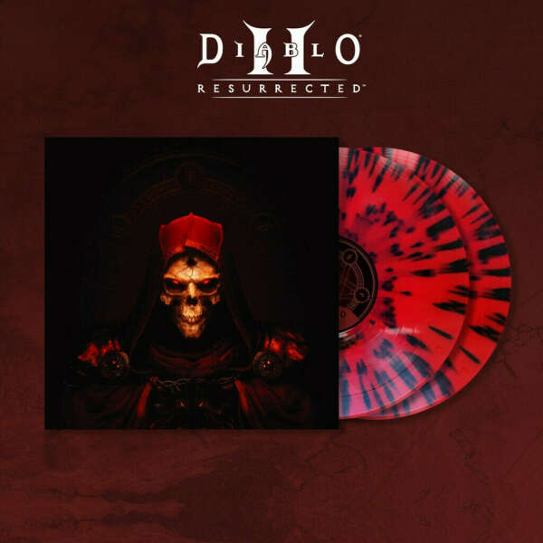 Diablo II Resurrected Soundtrack Exclusive Red with Black Smoke Marble 2x LP Vinyl Record