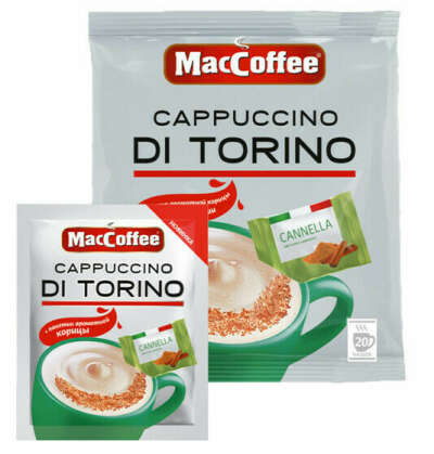 Напиток кофейный растворимый Cappuccino di Torino с корицей MacCoffee 20 шт. по 25 г