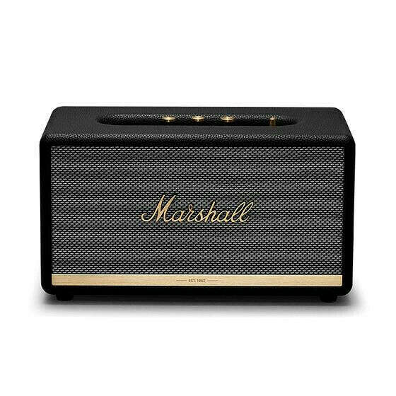 marshall портативная колонка черная с золотом